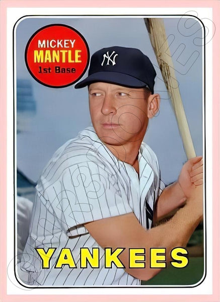 Mickey Mantle 1969 Topps Reproduction Card - 4536