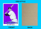 Mickey Mantle 1954 Red Heart Custom Card - 4050