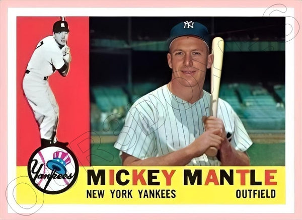 Mickey Mantle 1960 Topps Reproduction Card - 4187
