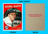 Mickey Mantle 1959 Topps Reproduction Card - 4169