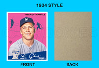 Mickey Mantle 1934 Goudey Custom Card - 3727