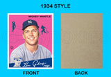 Mickey Mantle 1934 Goudey Custom Card - 3727