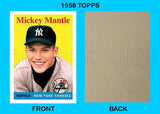 Mickey Mantle 1958 Topps Custom Card - 4132