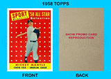 Mickey Mantle 1958 Topps AS Reproduction Card - 4130