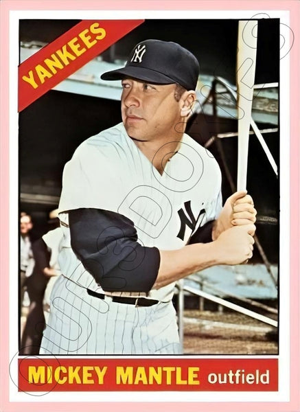 Mickey Mantle 1966 Topps Reproduction Card - 4450