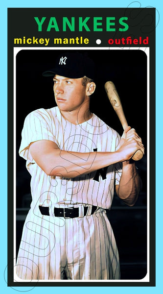 Mickey Mantle 1971 Topps Tall Boy Custom Card - 4657