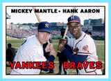 Mickey Mantle Hank Aaron 1967 Topps Custom Card - 4480