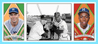 Mickey Mantle Hank Aaron 1912 Hassan Triple Folder Custom Card - 3641