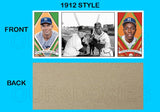 Mickey Mantle Hank Aaron 1912 Hassan Triple Folder Custom Card - 3641