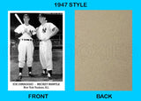 Joe Dimaggio Mickey Mantle 1947 Tip Top Bread Custom Card - 3833