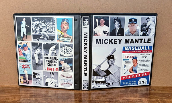 Mickey Mantle Baseball Cards Collectibles Custom Made Album Binder Inserts 3 Sizes - 3612