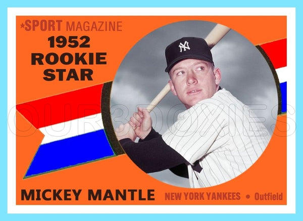 Mickey Mantle 1960 Topps RS Custom Card - 4186