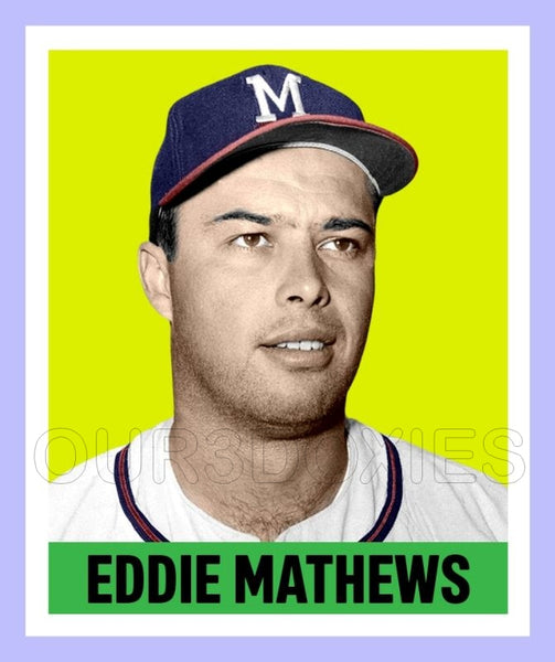 Eddie Mathews 1948 Leaf Custom Card - 3956