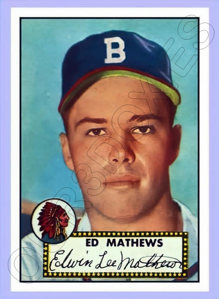 Eddie Mathews 1952 Topps Reproduction Card - 4031