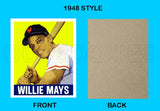 Willie Mays 1948 Leaf Custom Card - 3958