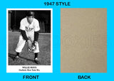 Willie Mays 1947 Tip Top Bread Custom Card - 3836