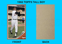 Willie Mays 1962 Topps Tall Boy Custom Card - 4638