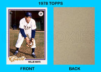 Willie Mays 1978 Topps Custom Card - 4899