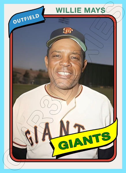 Willie Mays 1980 Topps Custom Card - 4930