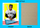 Willie Mays 1961 Fleer Custom Card - 4220