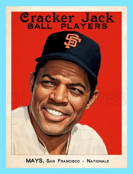Willie Mays 1914 Cracker Jack Custom Card - 3655