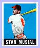 Stan Musial 1948 Leaf Reproduction Card - 3868