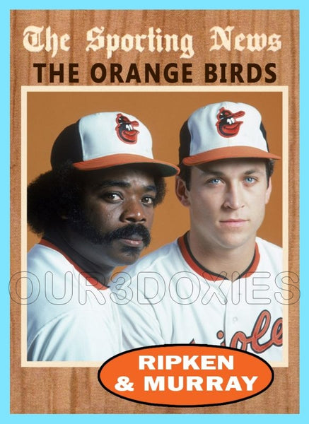 Cal Ripken Jr. Eddie Murray 1962 Topps Custom Card - 4298