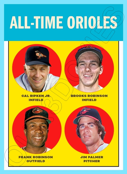 Ripken Robinson All Time Orioles 1963 Topps Custom Card - 4354