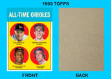 Ripken Robinson All Time Orioles 1963 Topps Custom Card - 4354