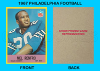 Mel Renfro 1967 Philadelphia Football Reproduction Card - 4521