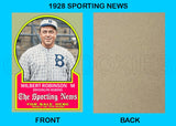 Wilbert Robinson 1928 Sporting News Custom Card - 4965