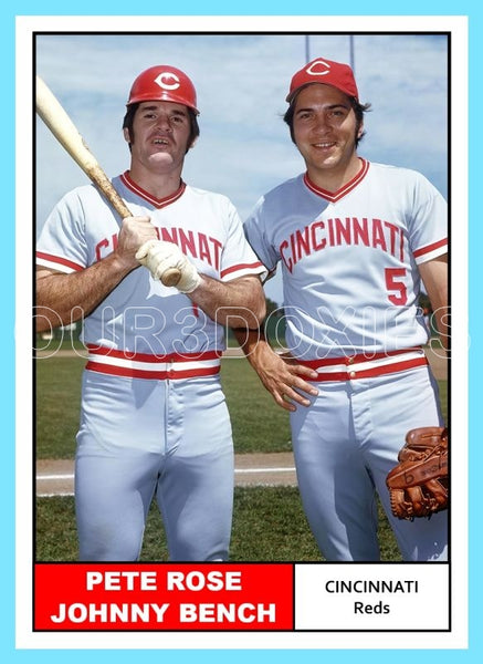 Pete Rose Johnny Bench 1961 Topps Custom Card - 4277