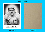 Babe Ruth Red Sox 1960 Leaf Custom Card - 4434