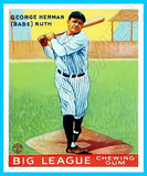 Babe Ruth 1933 Goudey Reproduction Card #144 - 3680