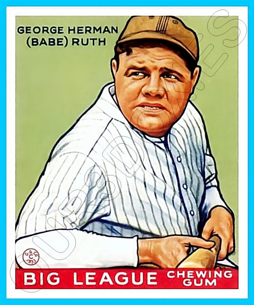 Babe Ruth 1933 Goudey Reproduction Card #181 - 3682