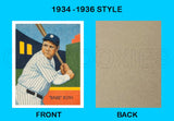 Babe Ruth 1934-1936 Diamond Stars Custom Card Yankees - 3740