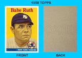 Babe Ruth 1958 Topps Custom Card - 4144