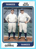 Babe Ruth Lou Gehrig 1974 Topps Custom Card - 4823