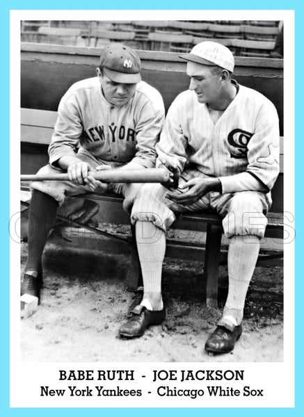 Babe Ruth Joe Jackson 1947 Tip Top Bread Custom Card - 3848