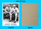 Babe Ruth Joe Jackson 1947 Tip Top Bread Custom Card - 3848