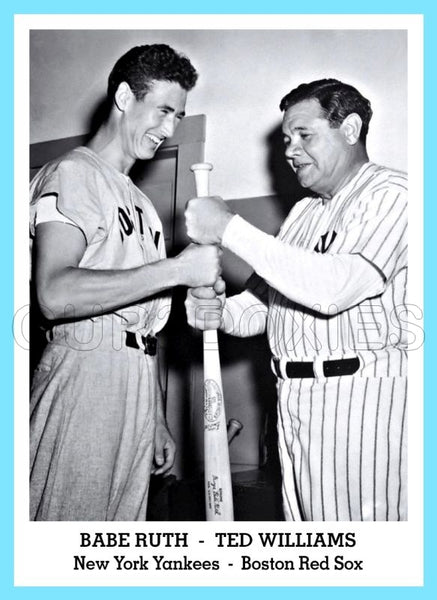 Babe Ruth Ted Williams 1947 Tip Top Bread Custom Card - 3849