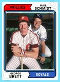 Mike Schmidt George Brett 1974 Topps Custom Card - 4826