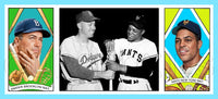 Duke Snider Willie Mays 1912 Hassan Triple Folder Custom Card - 3646