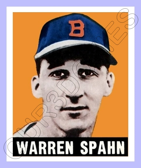 Warren Spahn 1948 Leaf Reproduction Card - 3876