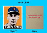 Warren Spahn 1948 Leaf Reproduction Card - 3876