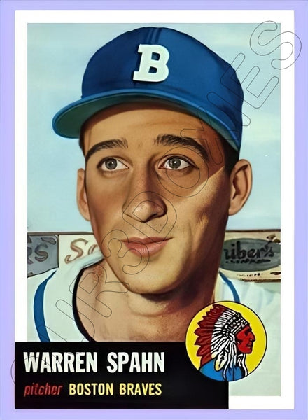 Warren Spahn 1953 Topps Reproduction Card - 4047