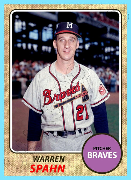 Warren Spahn 1968 Topps Custom Card - 4512
