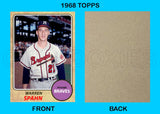 Warren Spahn 1968 Topps Custom Card - 4512