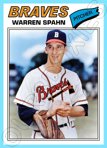 Warren Spahn 1977 Topps Custom Card - 4888