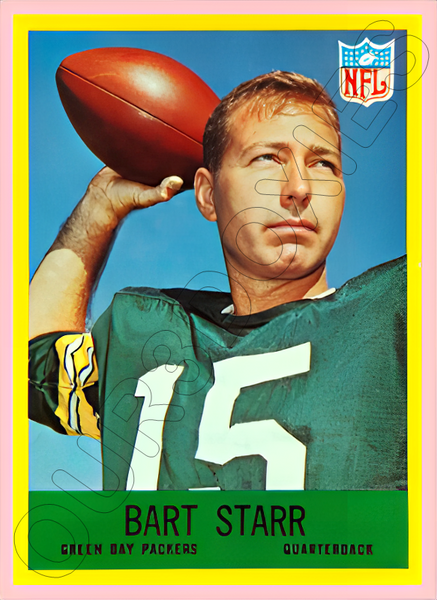 Bart Starr 1967 Philadelphia Football Reproduction Card - 4523